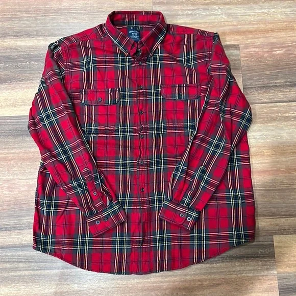 faded glory dress shirts Faded Glory Button Up Shirt Mens Size 2XL Blue Long Sleeve Cotton